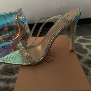 Simmi brand l rainbow snake print stilettos l US 8